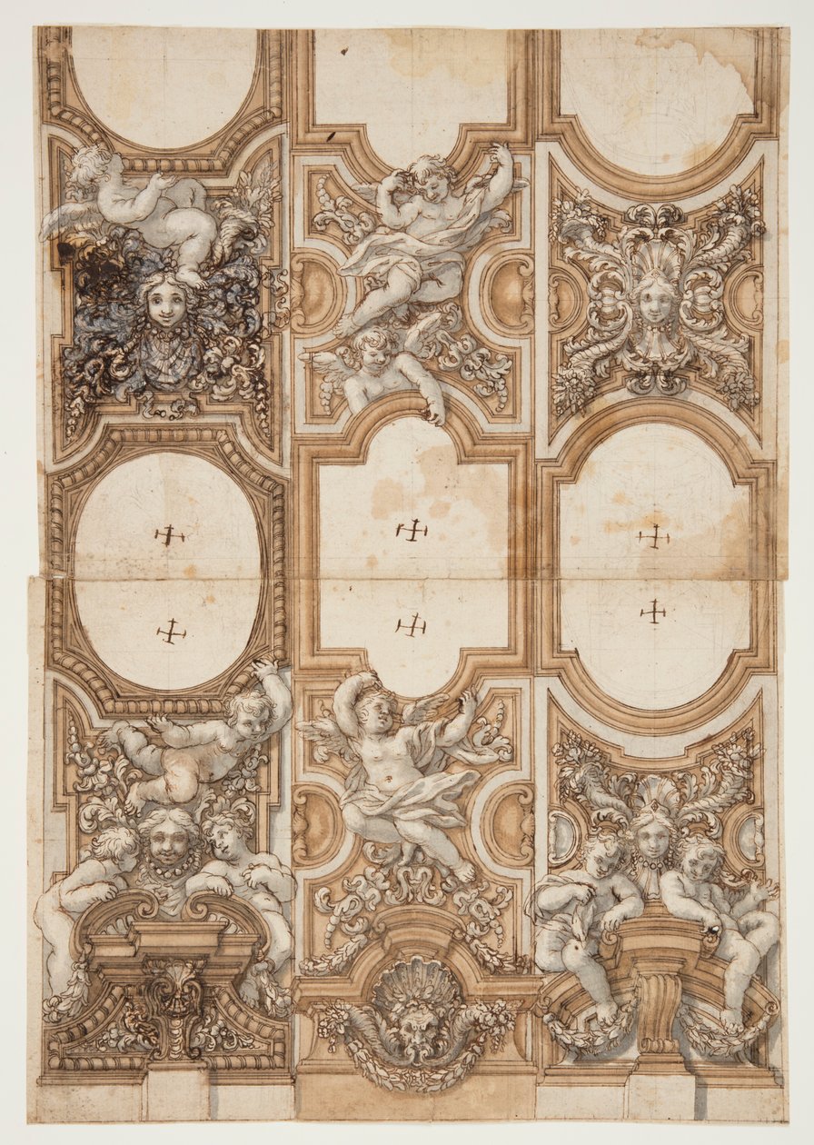 Projet pour la décoration du plafond - Unknown, Italian