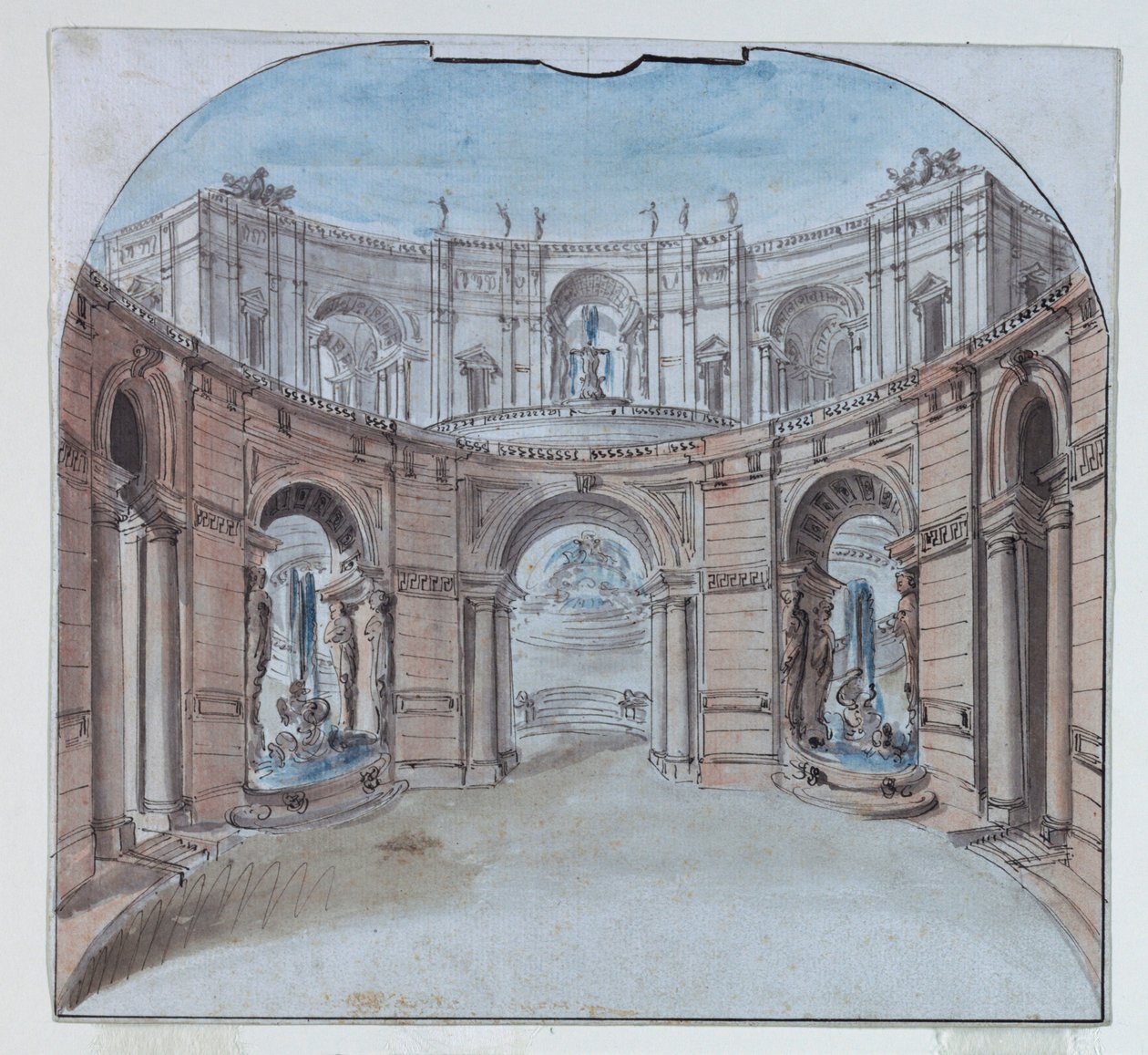 Décor de scène : Architecture du palais - Unknown, Italian