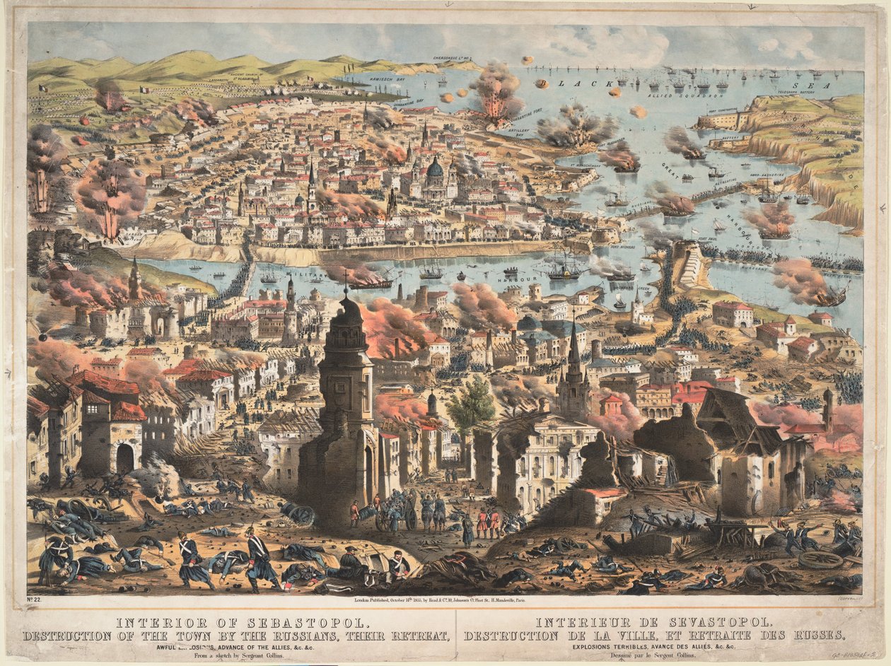 Intérieur de Sébastopol, destruction de la ville par les Russes, leur retraite - Unknown artillery officer