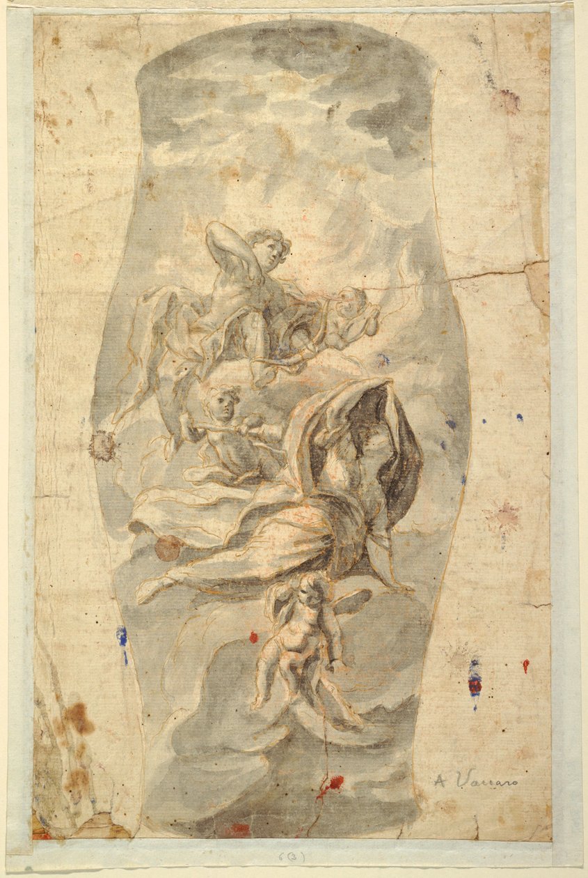 Dessin, Plafond avec Apollon, vers 1780 - Unknown artistUnknown artist