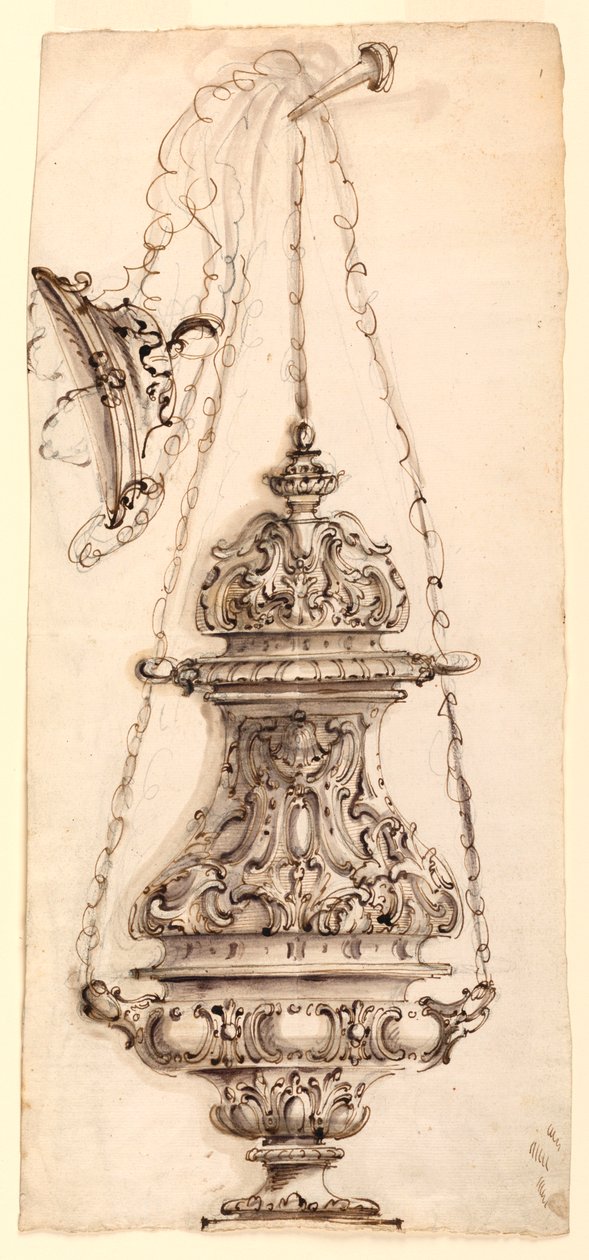 Dessin, encensoir, 1730-60 - Unknown artistUnknown artist