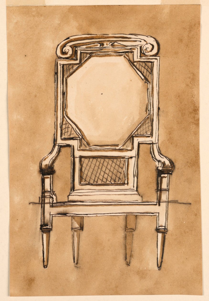Dessin, chaise, 1780-1790 - Unknown artistUnknown artist