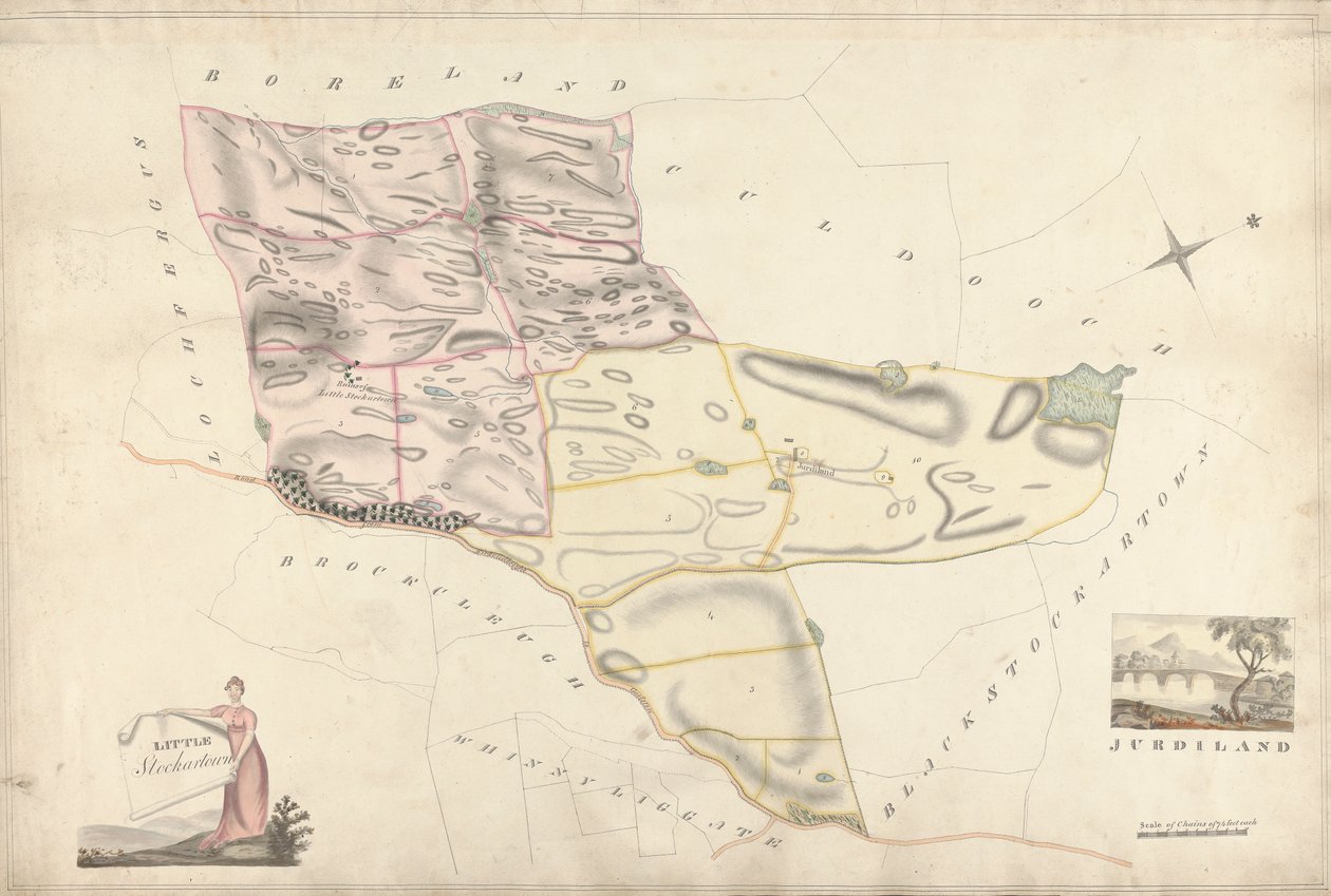 Une collection de relevés des domaines écossais du comte de Selkirk: Little Stockartown et Jurdiland - Unknown artist