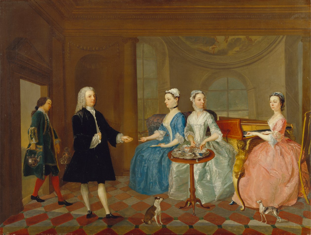 Une famille servie avec du thé, peut-être la famille Carter - Unknown artist