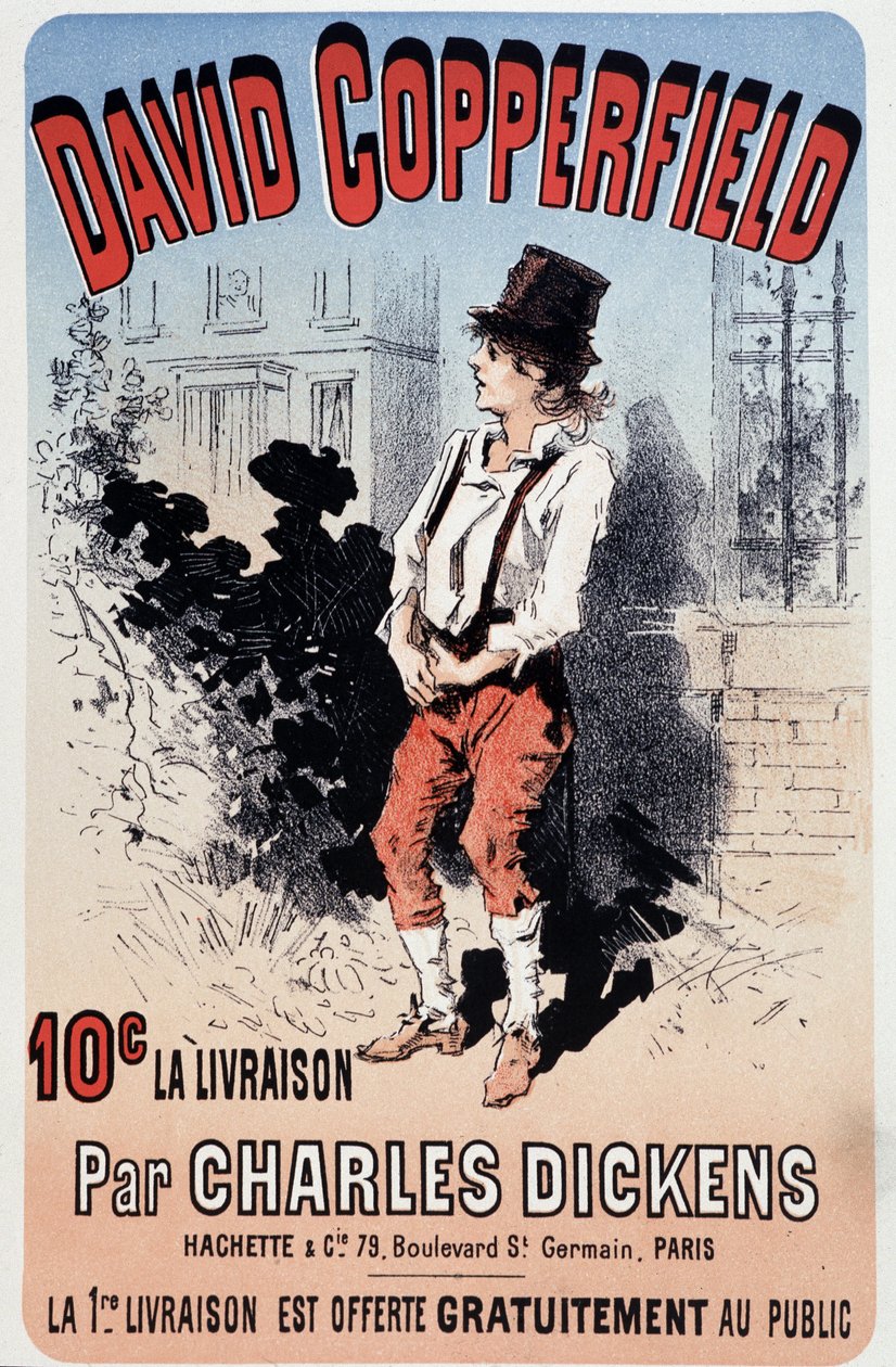 Affiche publicitaire pour la publication de « David Copperfield » par Charles Dickens, v.1890 - Unknown artist