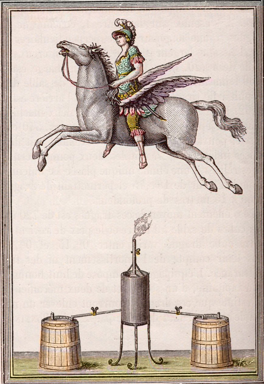 Figure aérostatique de 6 pieds 8 pouces de long, 9 pieds 6 pouces de haut réalisée par les frères Enslen (Christian Gottfried) - Unknown artist