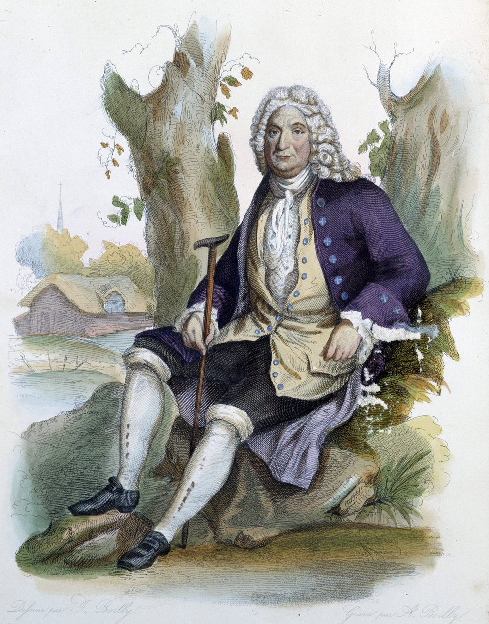 Alain René Lesage (Alain-René Le Sage) (1668-1747) - dans éd. Mennechet, « Le Plutarque français » - Unknown artist