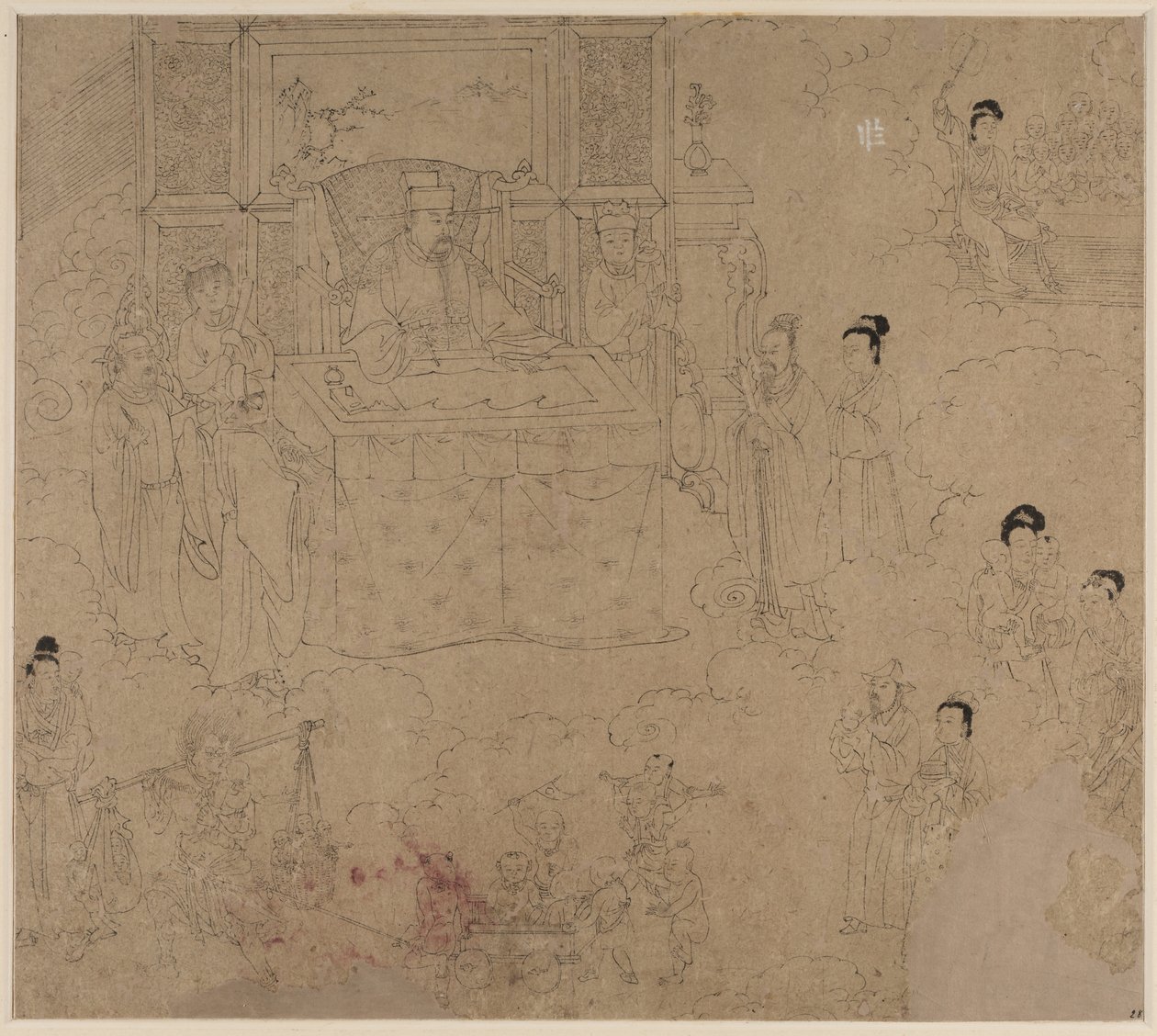 Album de thèmes taoïstes et bouddhistes : Rois des enfers : Feuille 28 - Unknown artist