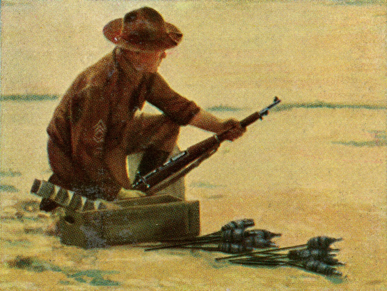 Fantassin américain avec des grenades à fusil - Unknown artist