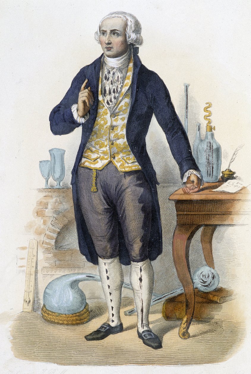 Antoine Laurent de Lavoisier - dans « Le Plutarque français », éd. Mennechet, Paris - Unknown artist