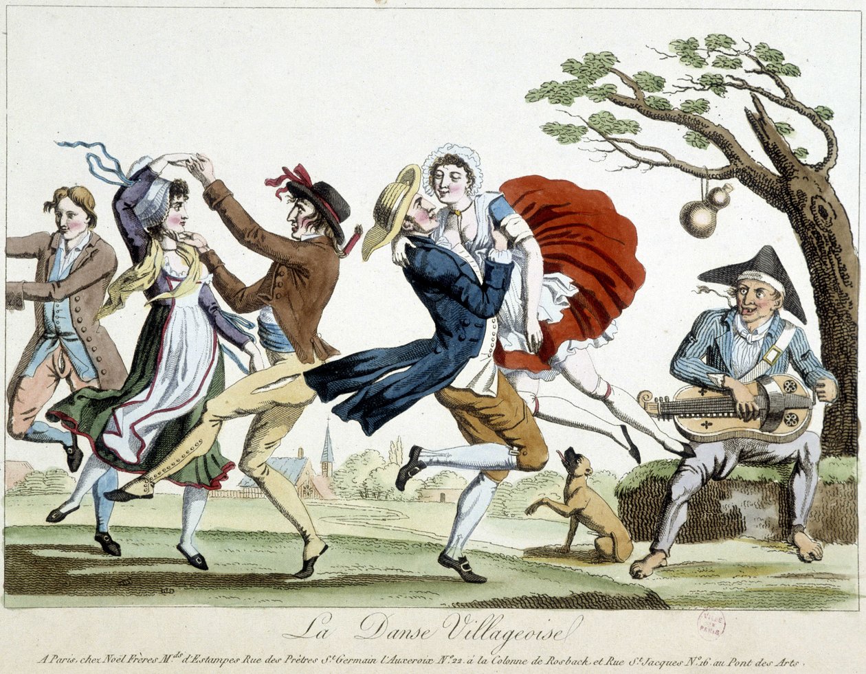 Bal : danse villageoise - s.d., fin 18e siècle, Carnavalet. - Unknown artist