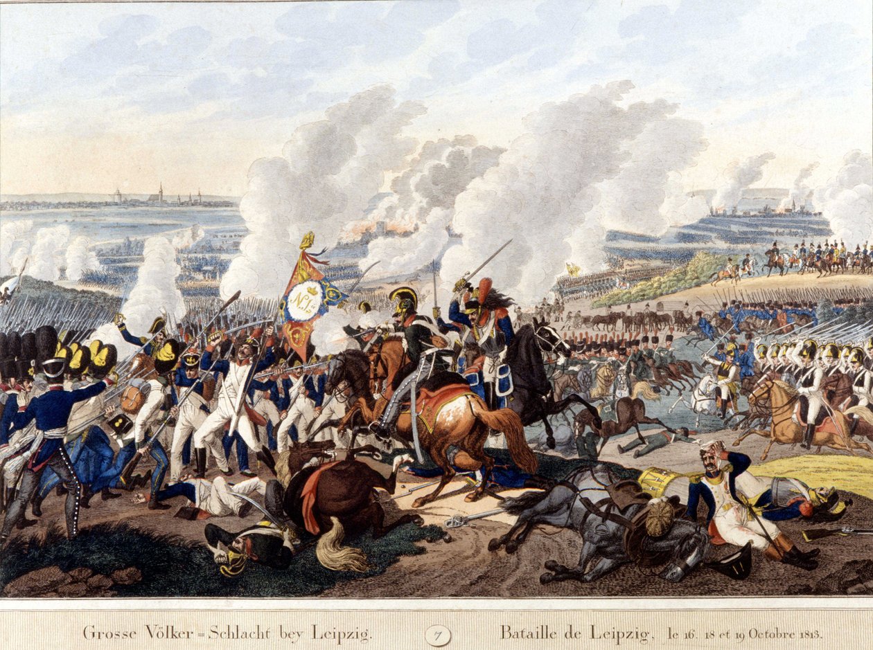 Bataille de Leipzig (bataille des nations), les 16-19 octobre 1813 - Unknown artist