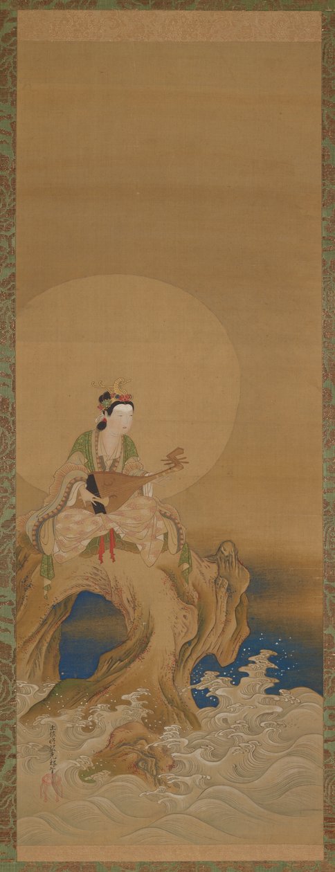 Benten sur un rocher au bord de la mer - Unknown artist