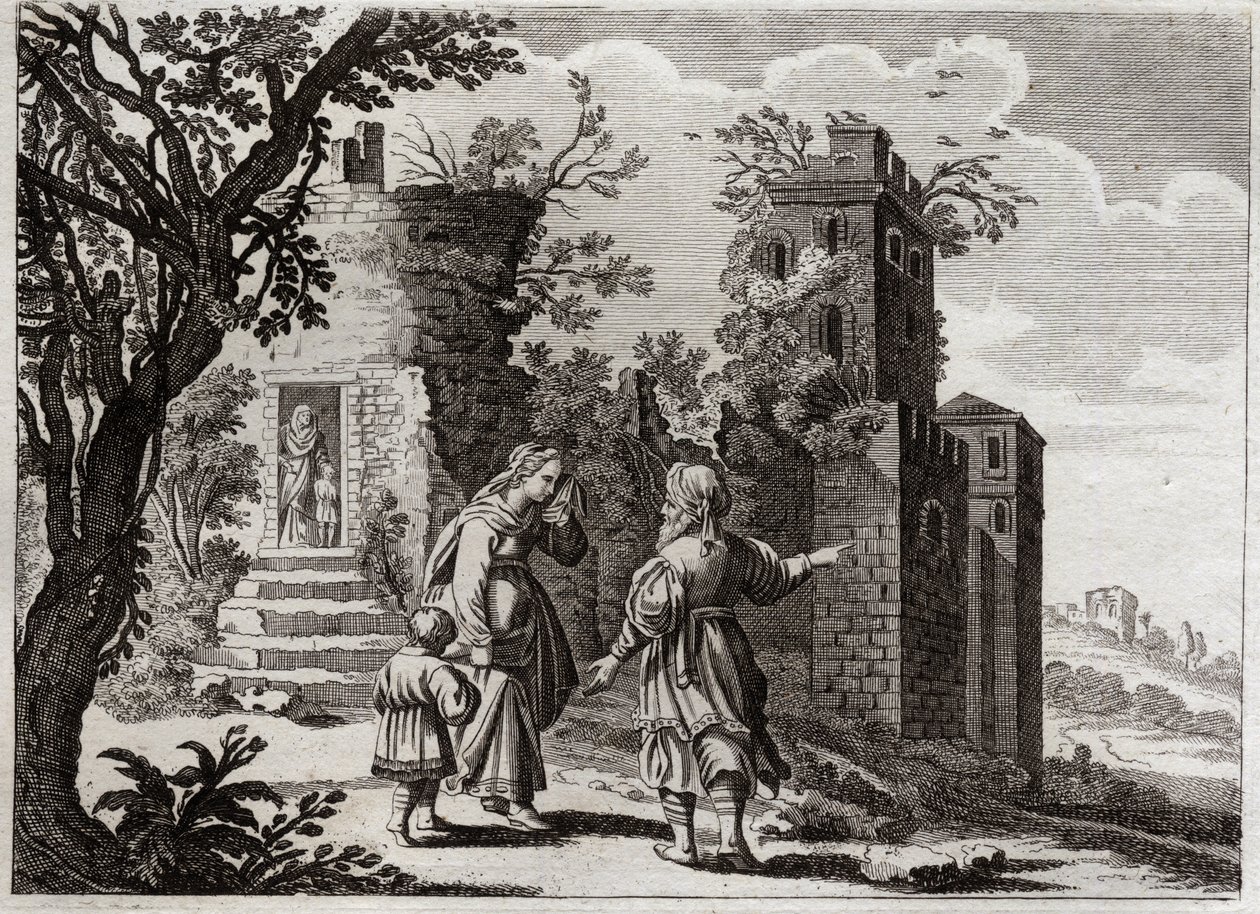 Bible de Royaumont, Ancien Testament : Ismaël chassé. Illustration de 1811. - Unknown artist