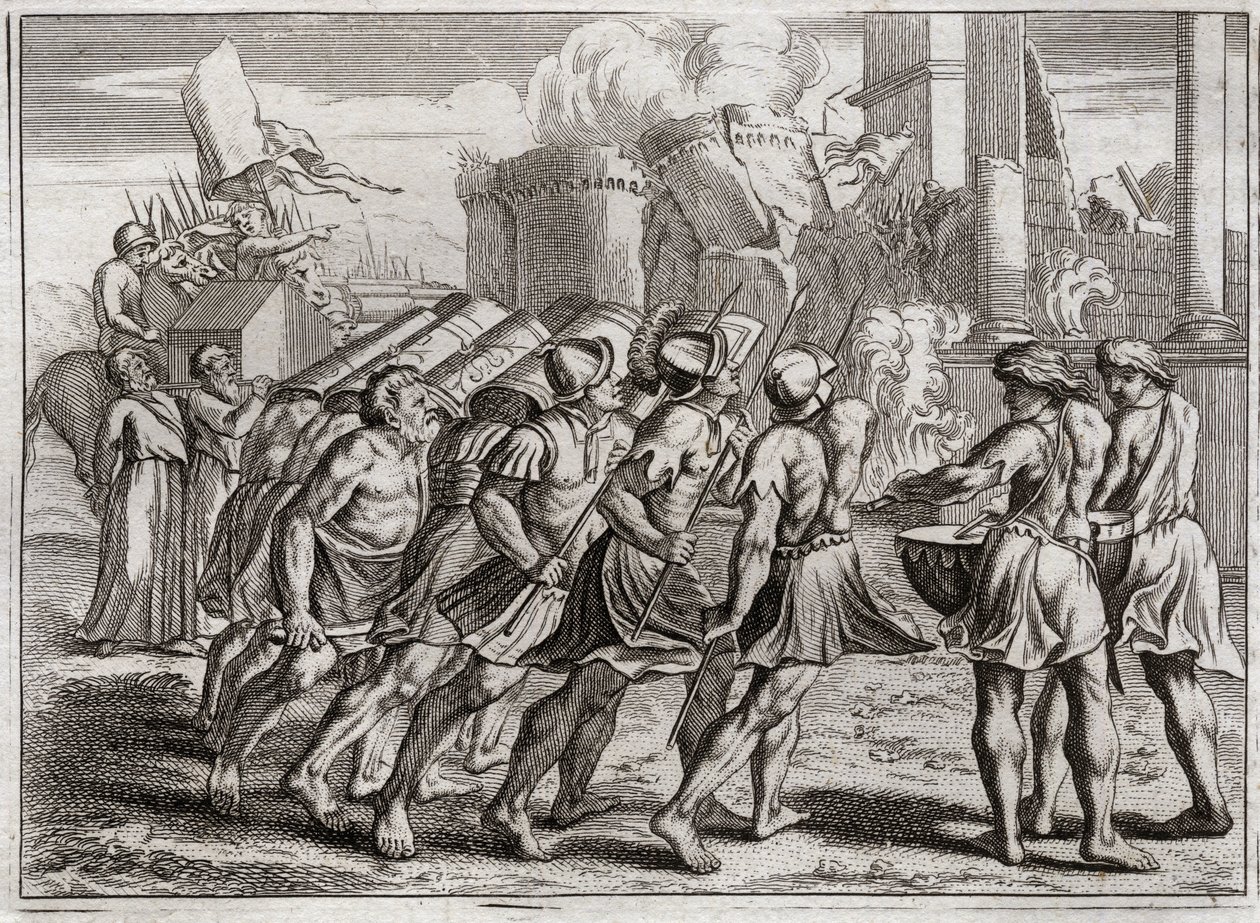 Bible de Royaumont, Ancien Testament : Prise de Jéricho. Illustration de 1811. - Unknown artist