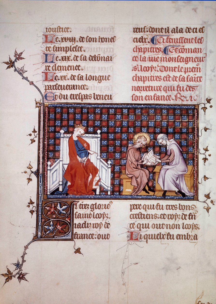 Blanche de Castille, reine de France (1188-1252), dirigeant l