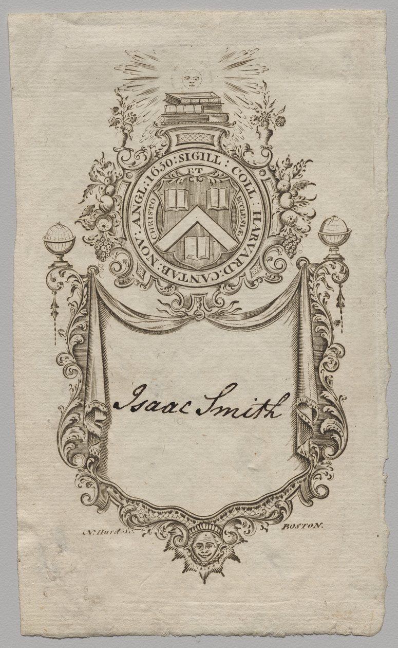 Ex-libris : Armoiries avec inscription d