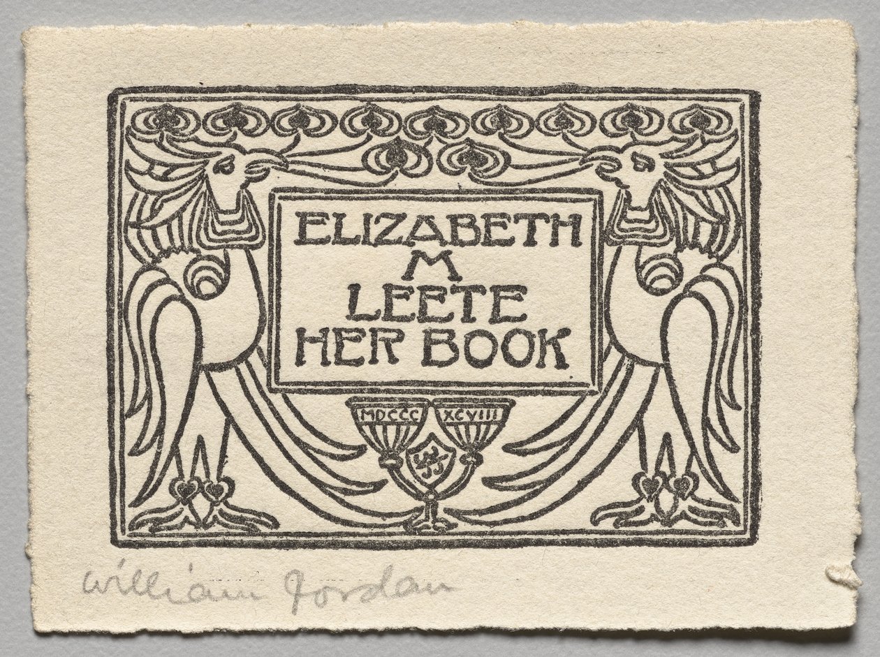 Ex-libris : Elizabeth M. Leete - Unknown artist