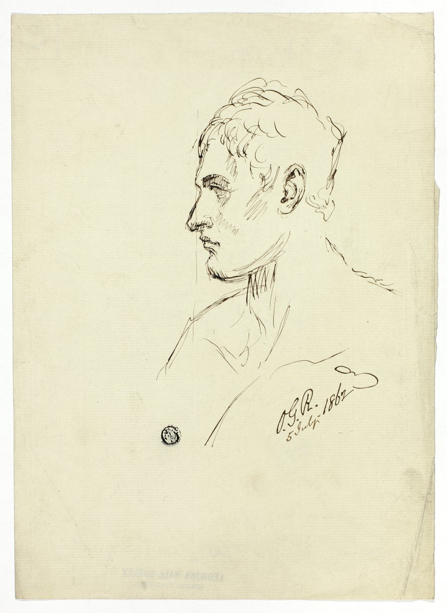 Buste de jeune homme de profil - Unknown artist
