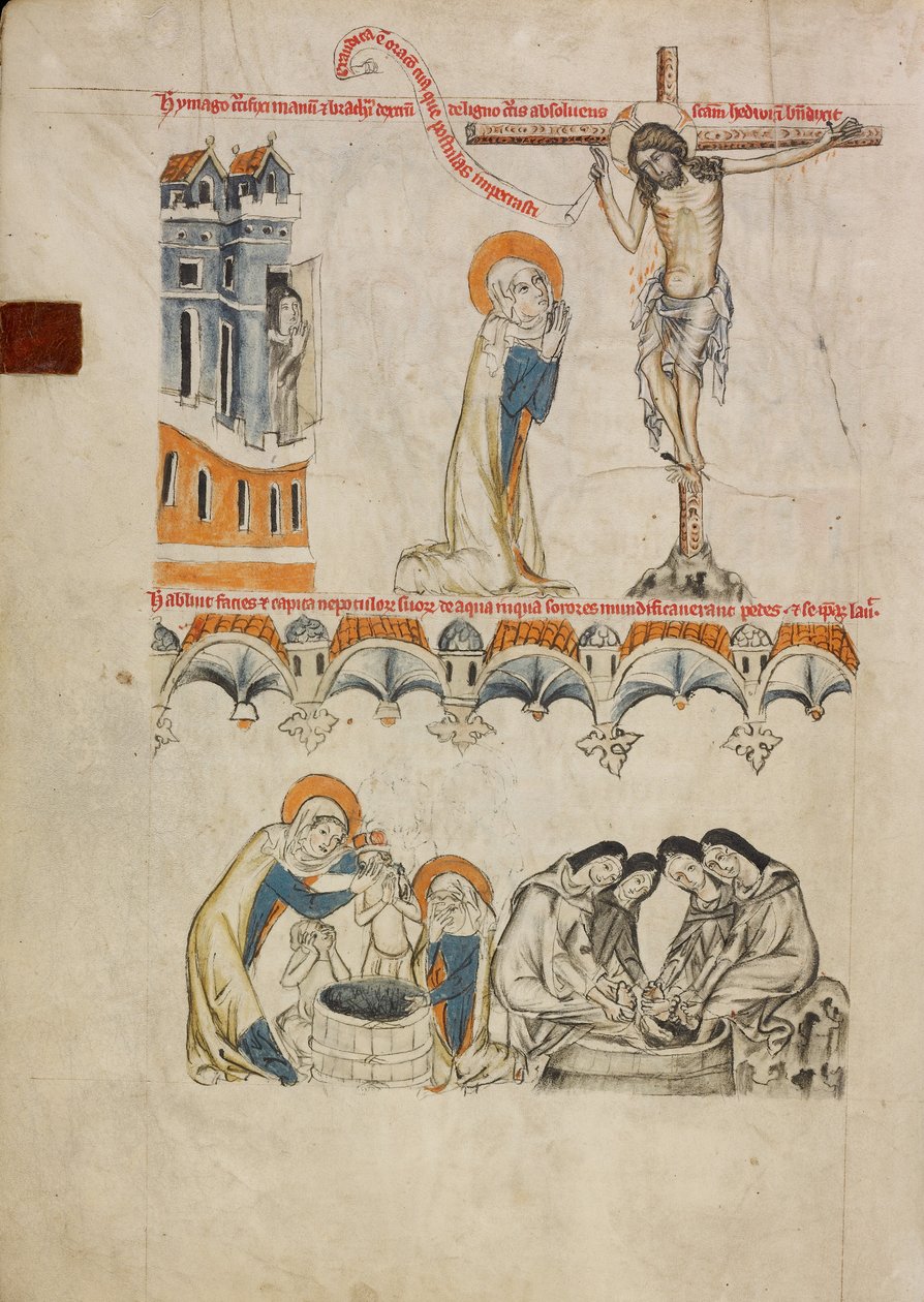 Le Christ bénit sainte Edwige ; sainte Edwige lave le visage de son petit-fils - Unknown artist