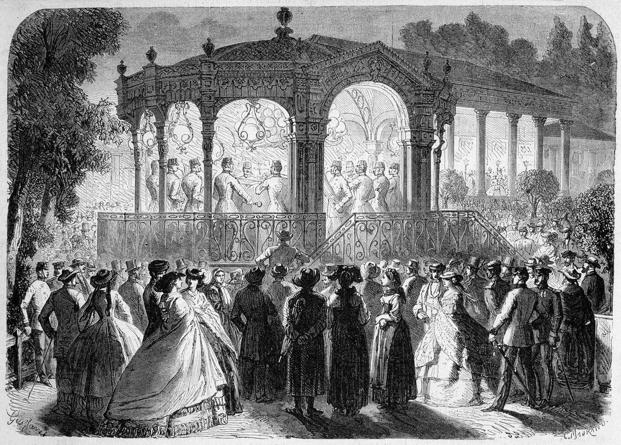 Concert donné par la musique autrichienne au nouveau kiosque de Baden - Unknown artist