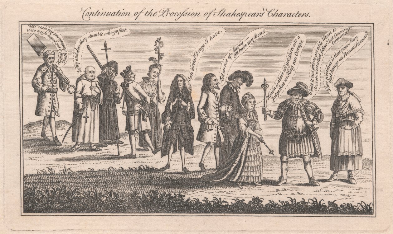 Continuation de la procession des personnages de Shakespeare - Unknown artist