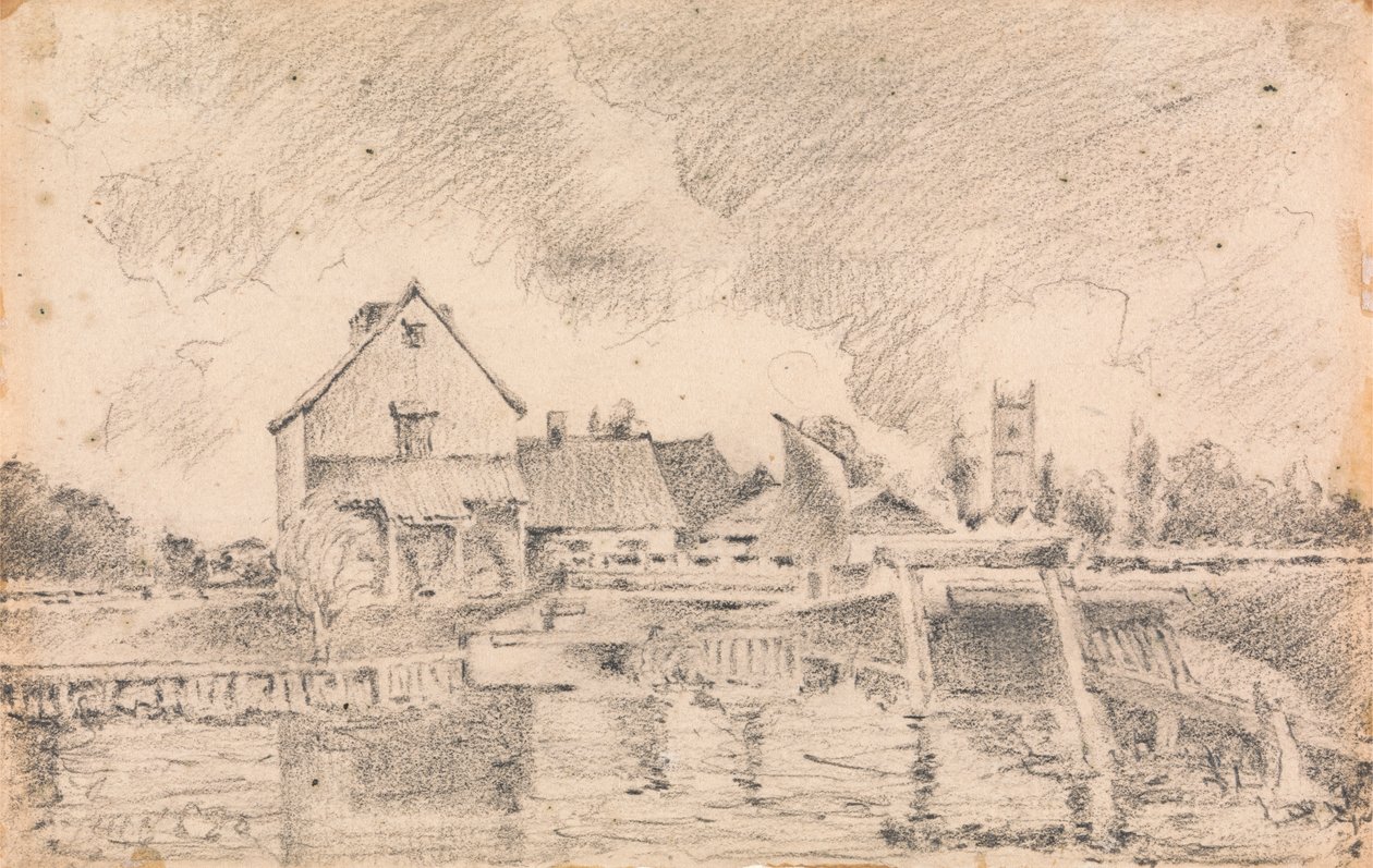 Copie de la peinture de Constable, Dedham Lock and Mill - Unknown artist