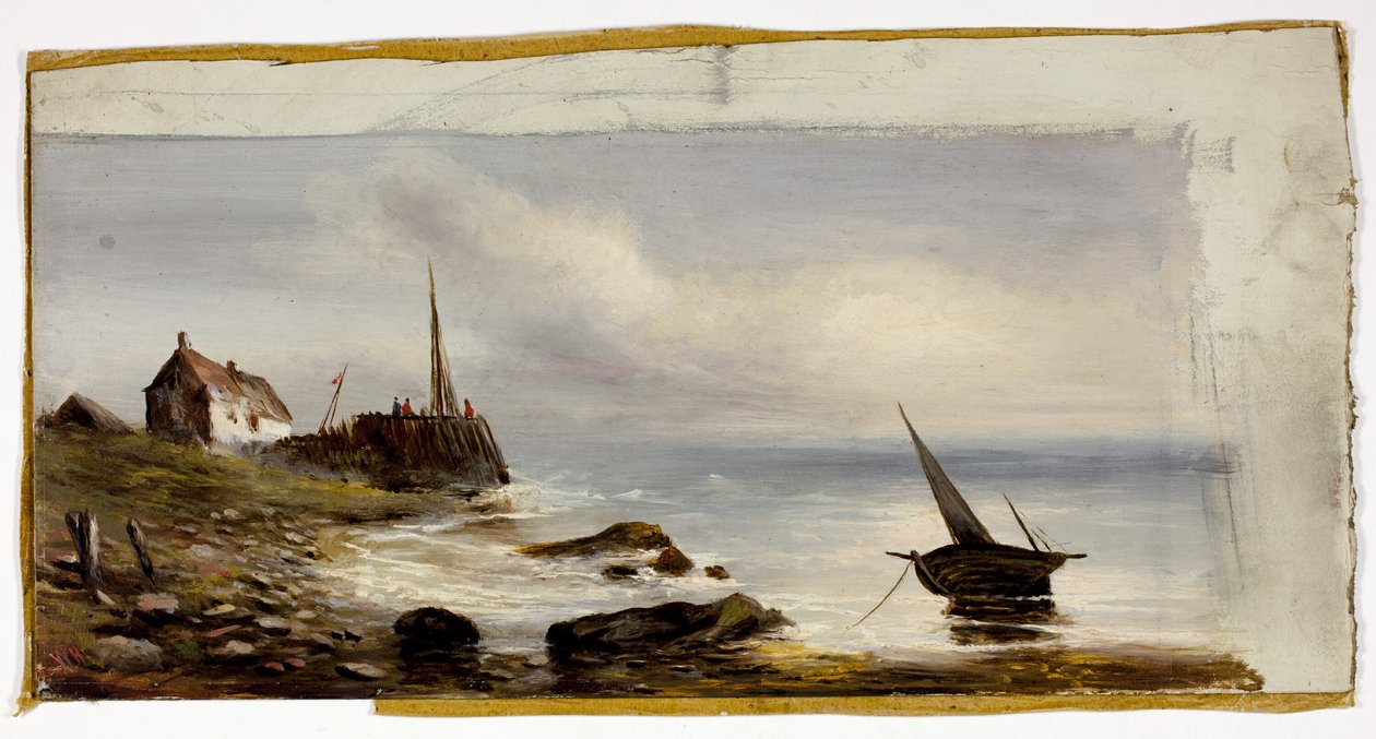 Cottage sur le rivage - Unknown artist