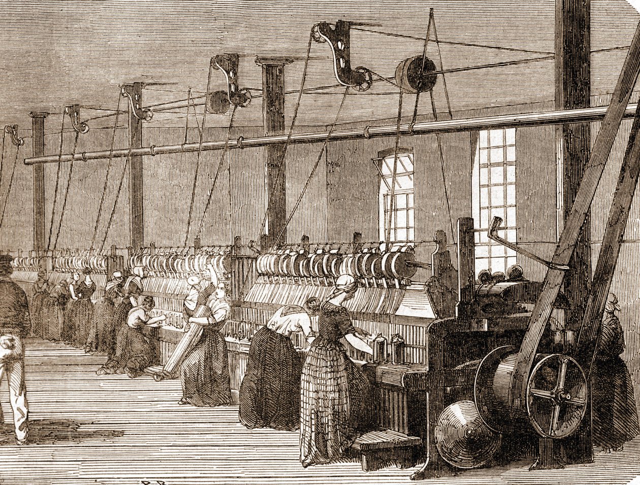 Atelier de tissage de coton - Unknown artist