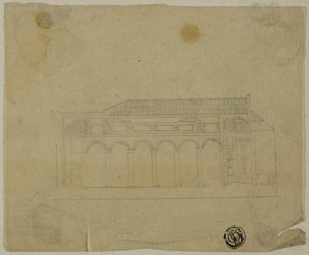 Coupe transversale de la basilique - Unknown artist