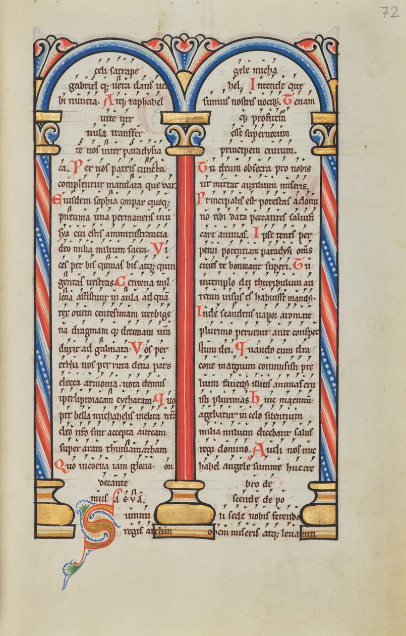 Page de texte décorée - Unknown artist