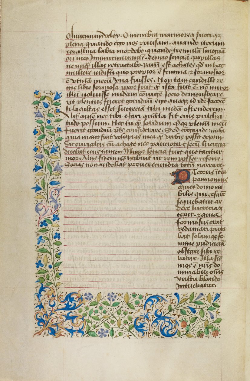 Page de texte décorée - Unknown artist