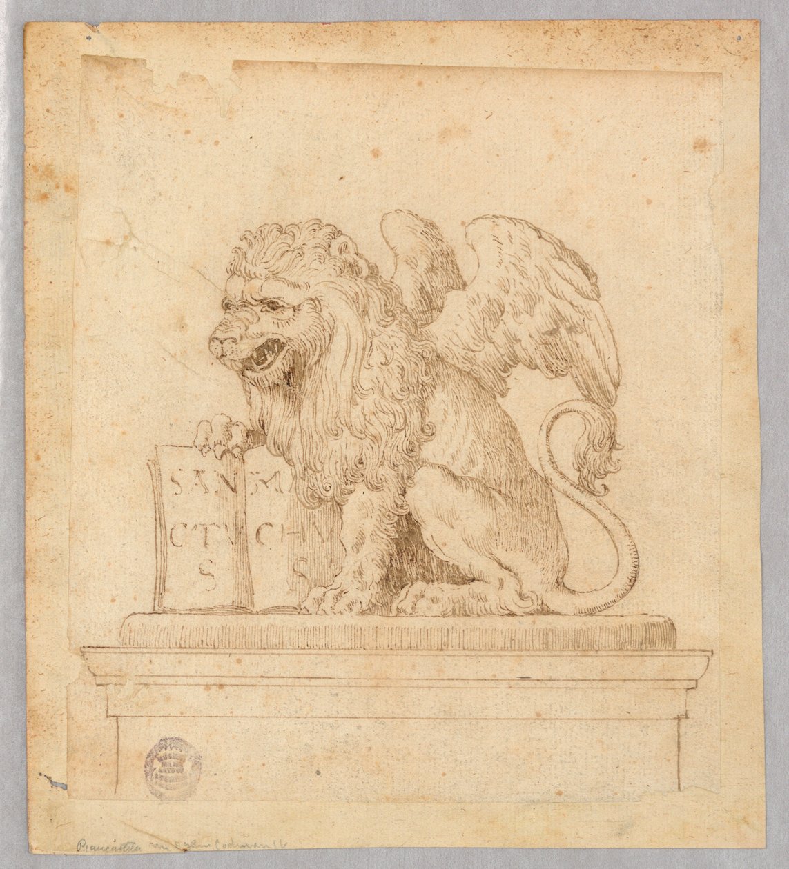 Design pour sculpture du lion ailé de Saint-Marc - Unknown artist