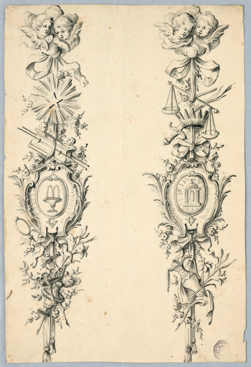 Conception pour deux trophées se référant à la Vierge - Unknown artist