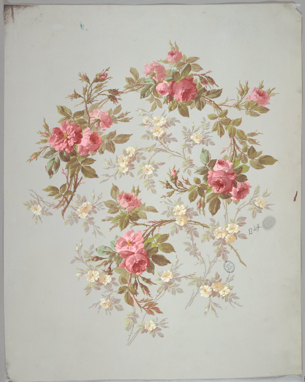 Conception pour papier peint et textiles : Fleurs - Unknown artist