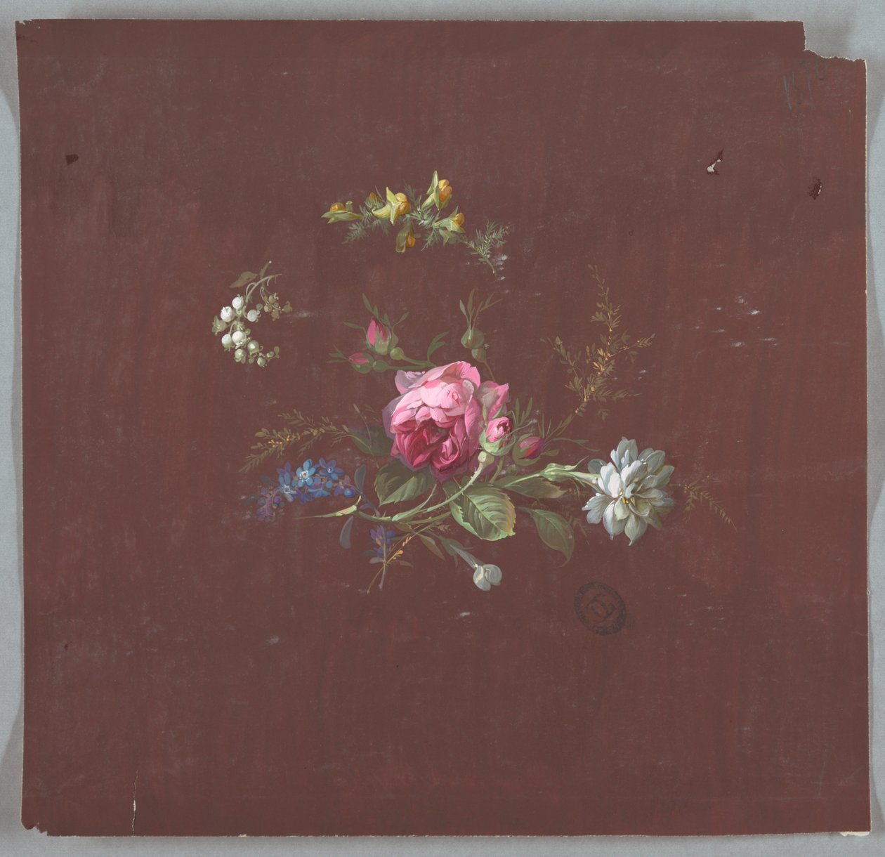 Conception pour papier peint et textiles : Fleurs - Unknown artist