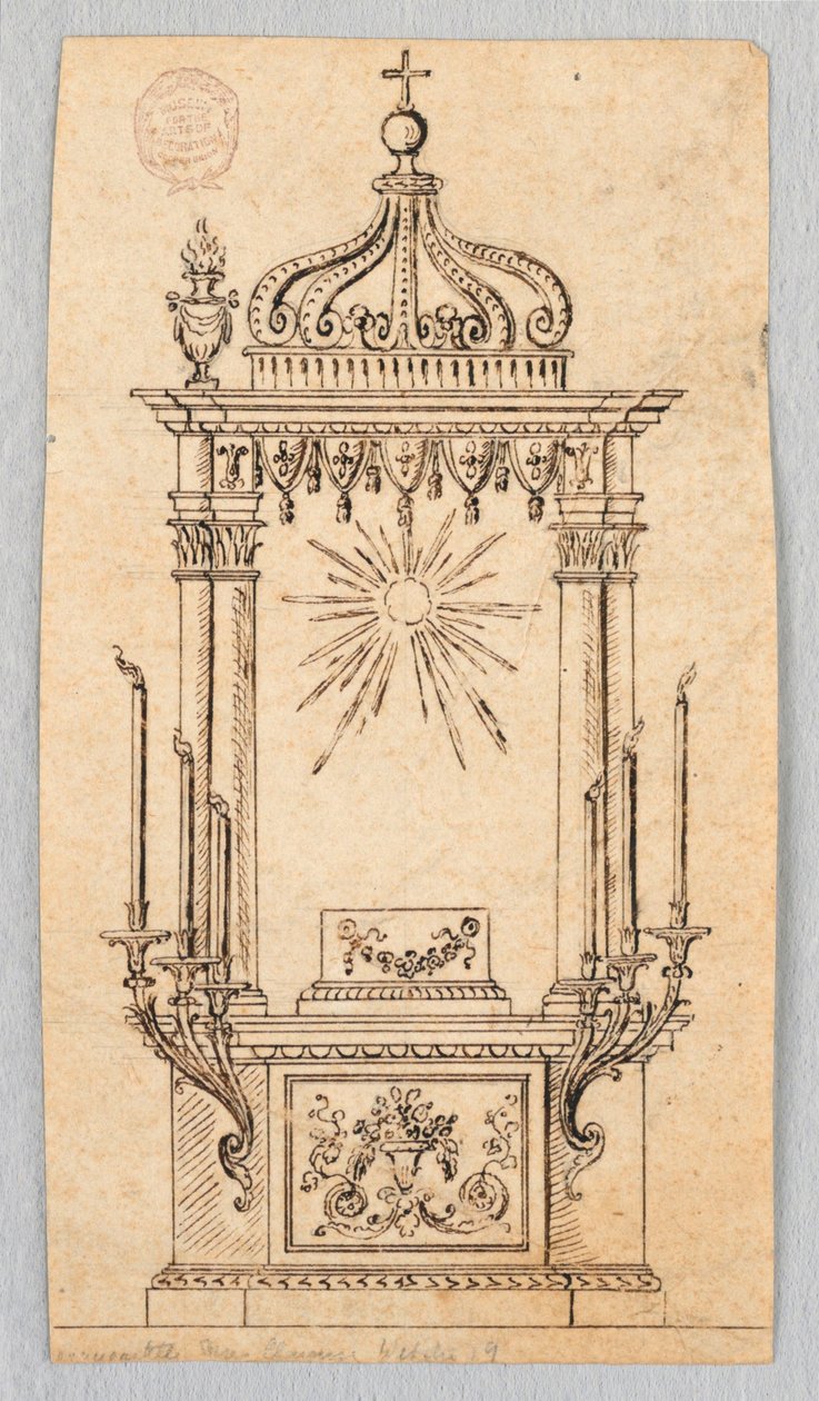 Conception pour un baldaquin pour l