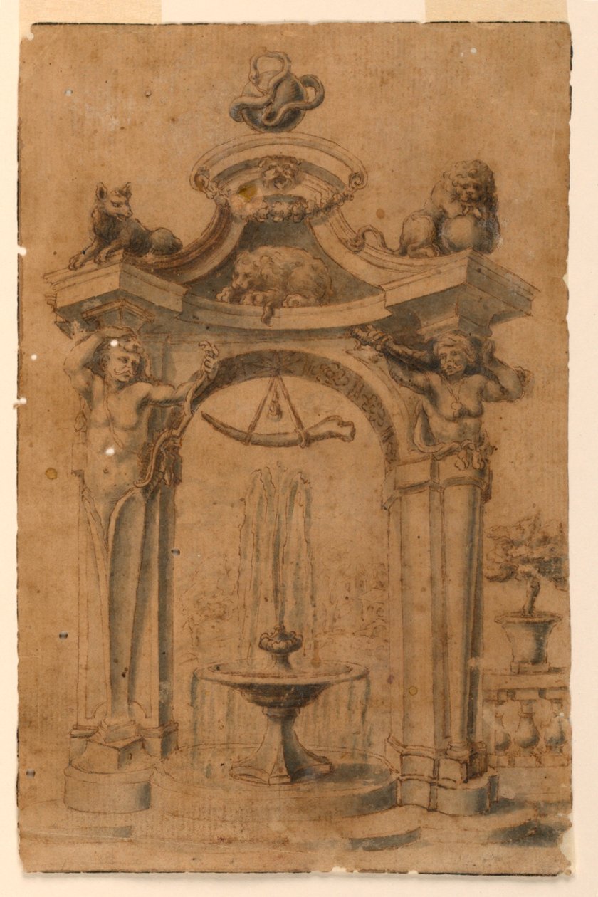 Conception pour une fontaine de jardin - Unknown artist