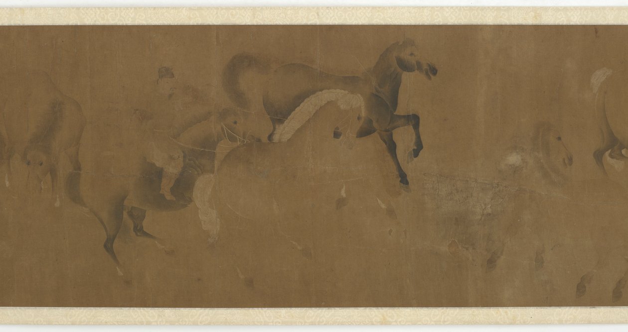 Huit Chevaux et un Palefrenier - Unknown artist