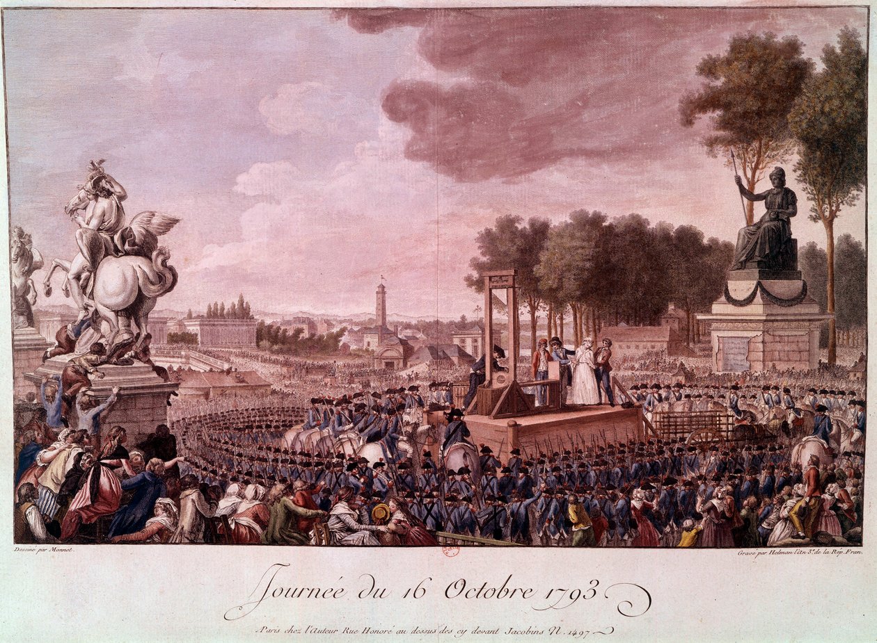 Exécution de Marie-Antoinette: la reine Marie-Antoinette sur l