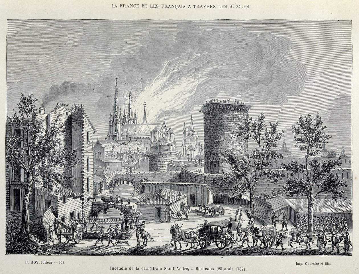 Incendie de la Cathédrale Saint-André, Bordeaux, 25 août - Unknown artist