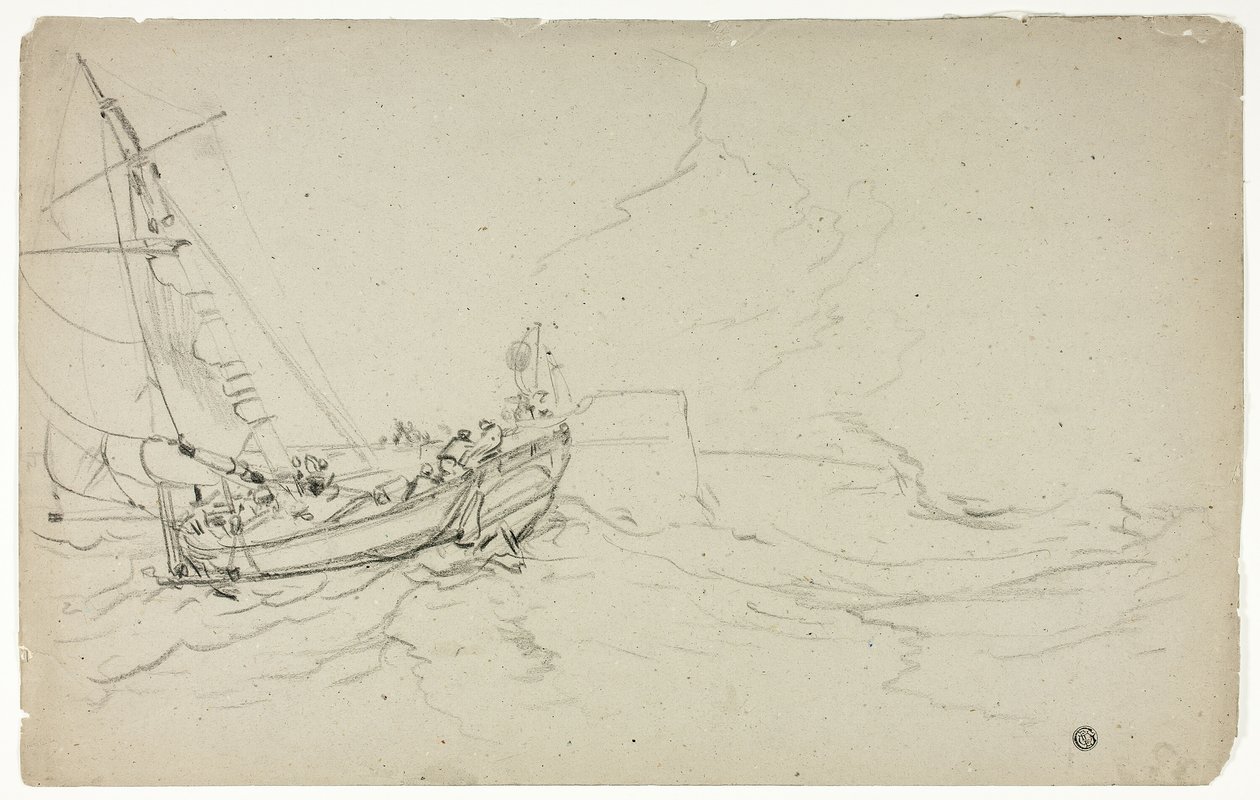 Bateaux de pêche en mer - Unknown artist