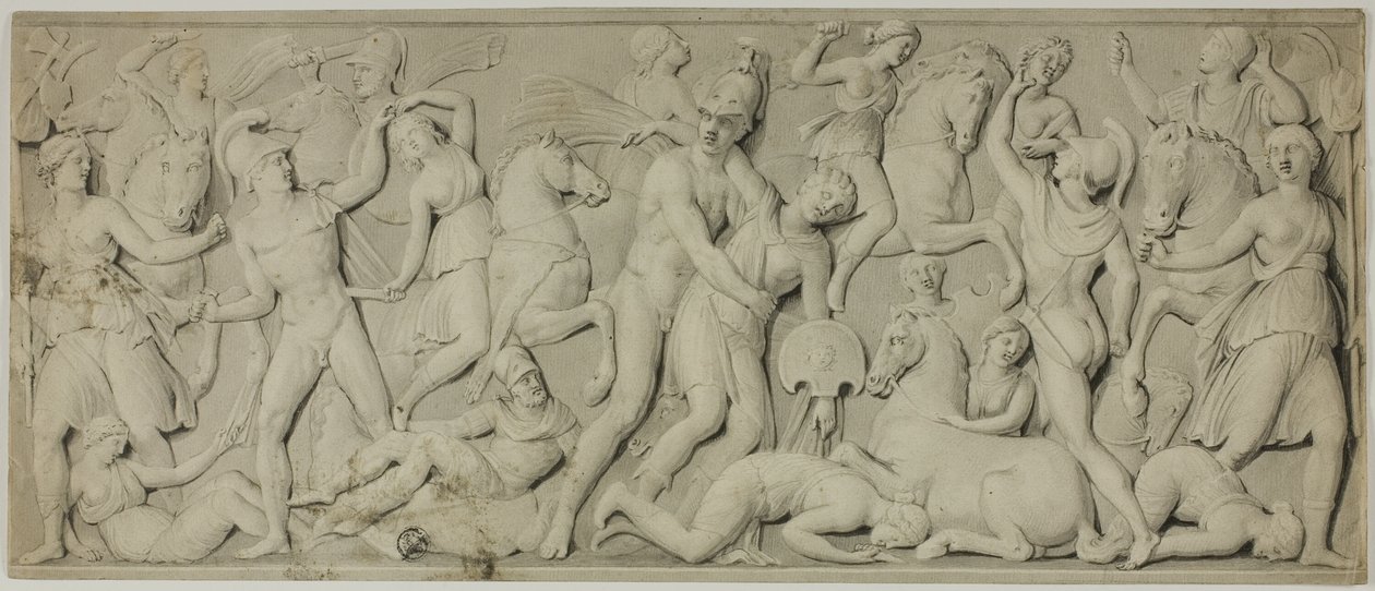 Frise avec la bataille des Amazones - Unknown artist