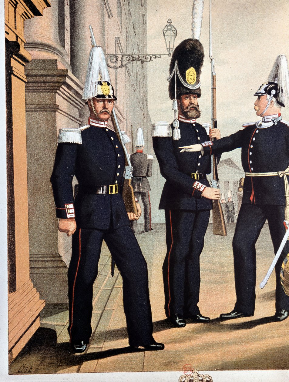 Grenadiers de la Garde suédoise, v.1890 - Unknown artist