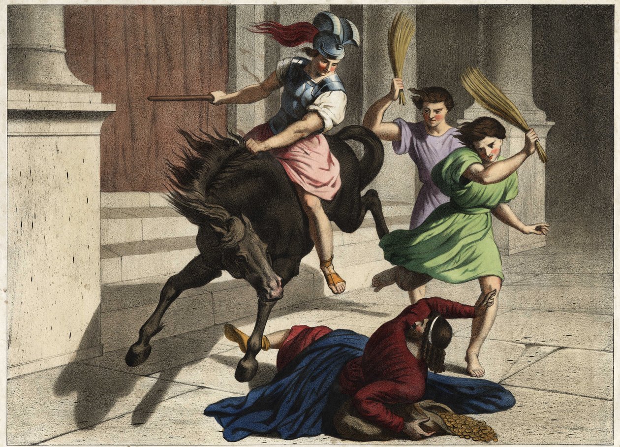 Héliodore (Héliodoros) chassé du temple : sur ordre de son souverain, il a tenté en vain de s