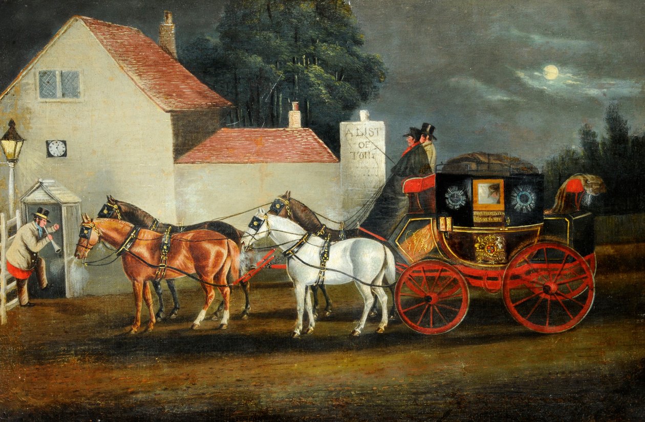 Hull and London Royal Mail Coach, vers 1860 - Unknown artist