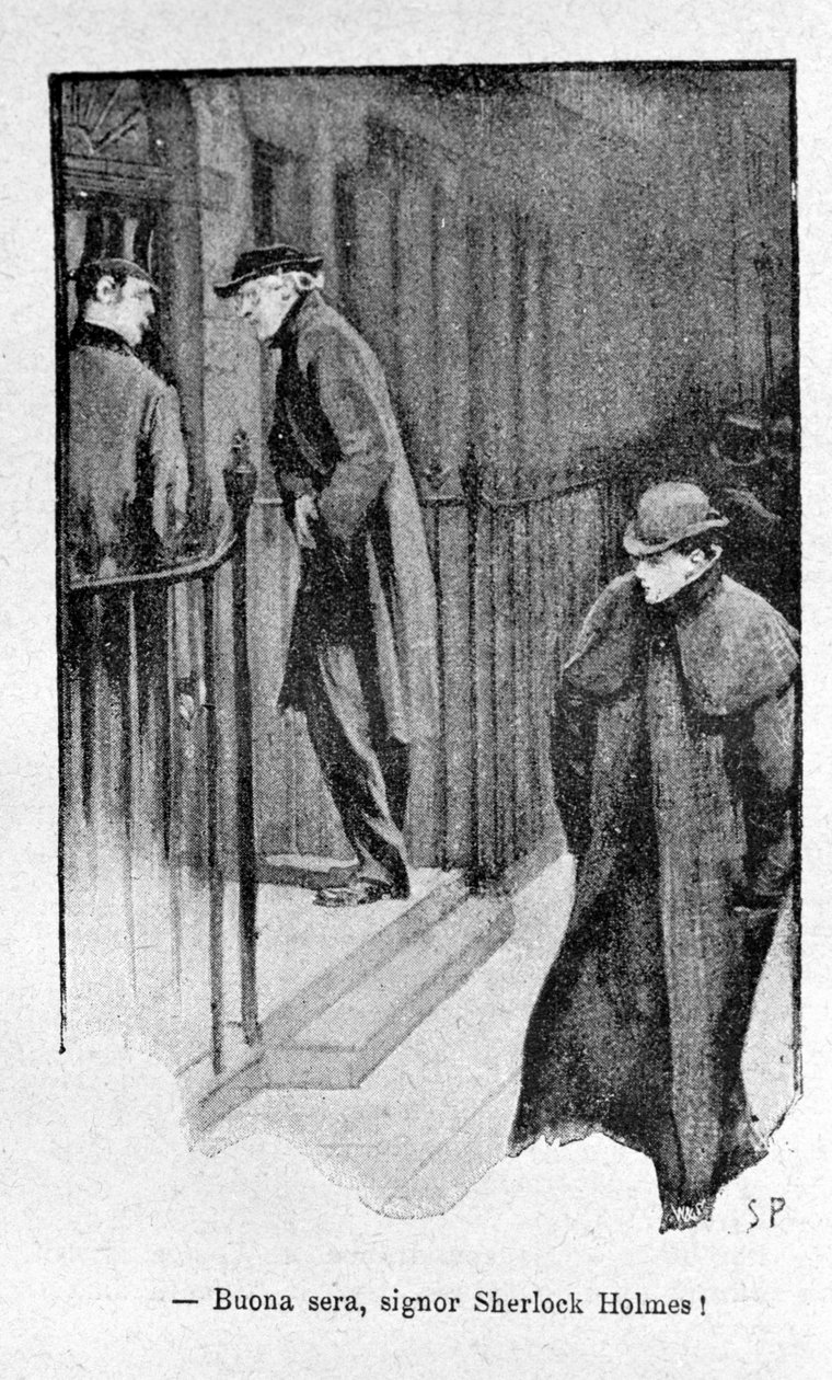 Illustration du livre Sherlock Holmes. Fin du 19ème siècle - Unknown artist