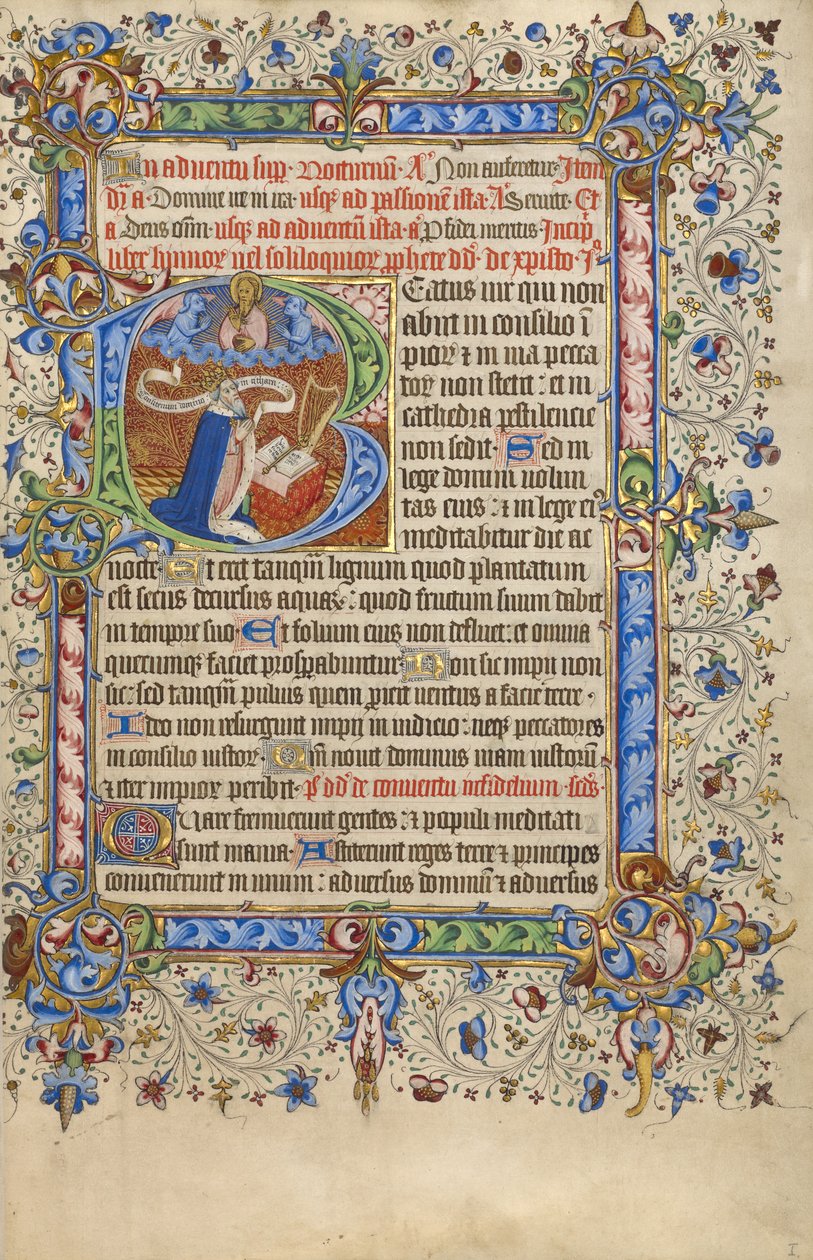 Initiale B : David en prière - Unknown artist