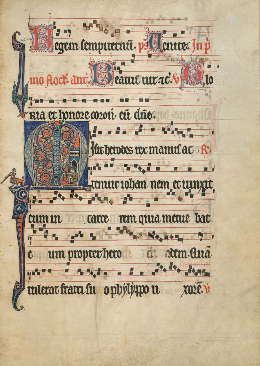 Initial M : La décapitation de saint Jean-Baptiste - Unknown artist