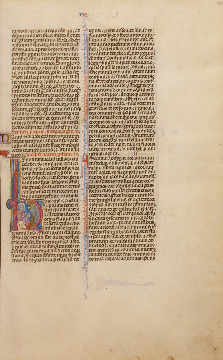 Initial O : Un prophète devant Ninive - Unknown artist